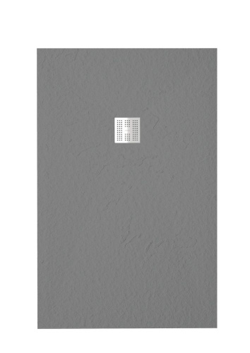 Душевой поддон Zenon Slate 4000.000.000.000.19499 90х90 искусственный камень серый